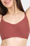 Zivame Everyday Double Layered Non Wired 3/4th Coverage T-Shirt Bra - Dusty Cedar — thumbnail 5